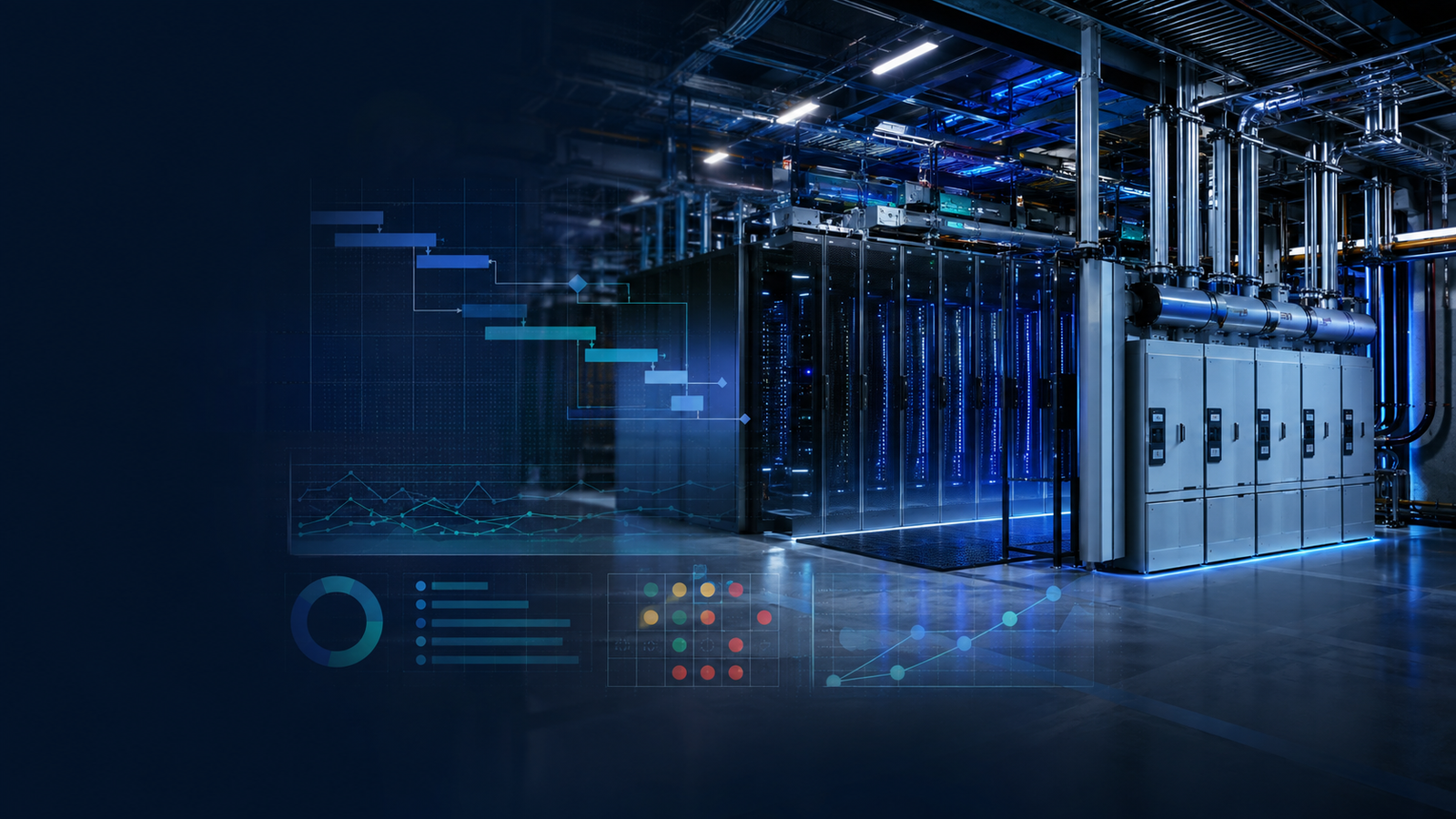 Data center project controls consulting with schedule, procurement and commissioning dashboards