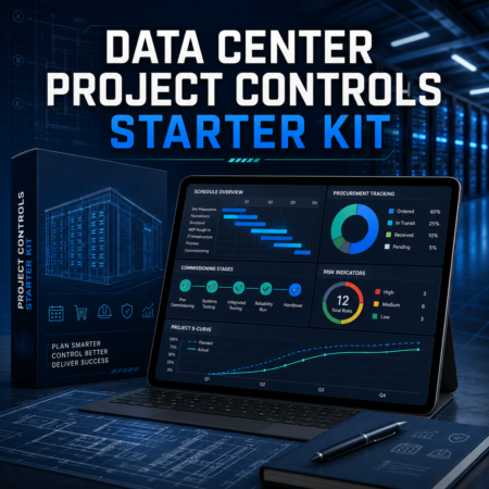 Data Center Project Controls Starter Kit with Excel dashboards, procurement and commissioning trackers