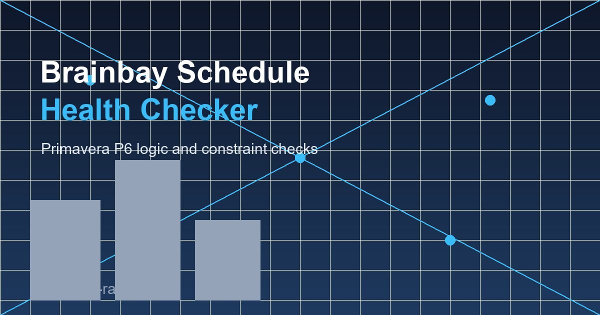 Primavera P6 schedule health check for construction project controls