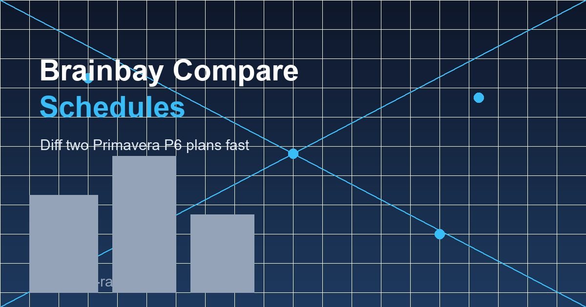 Compare two Primavera P6 schedules for construction project controls